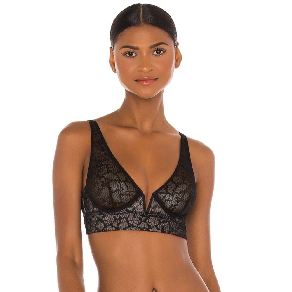NWT! FREE PEOPLE Tameeka Underwire Bra in Black